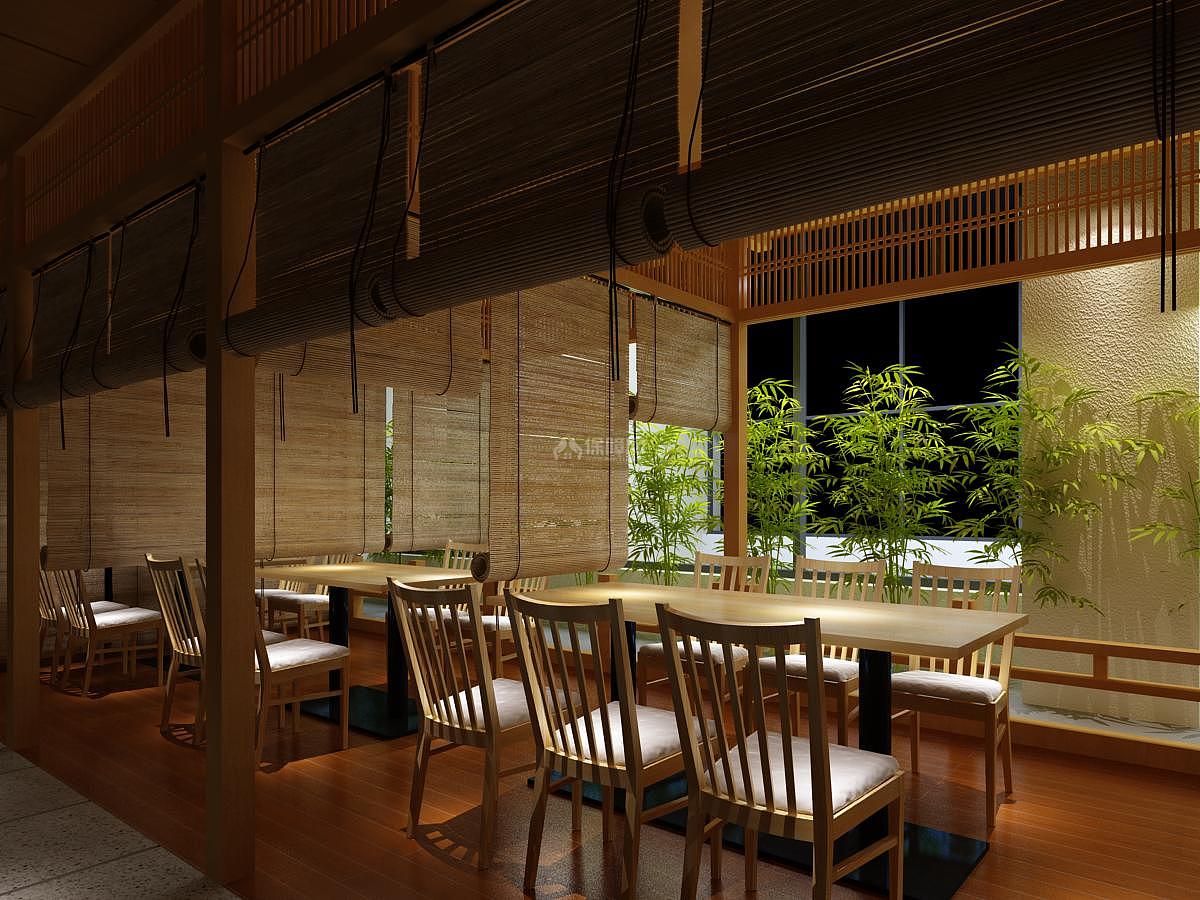 松子料理日式餐廳效果圖賞析