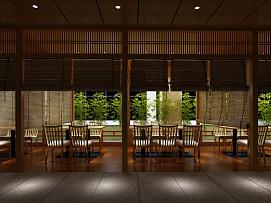 松子料理日式餐厅效果图赏析