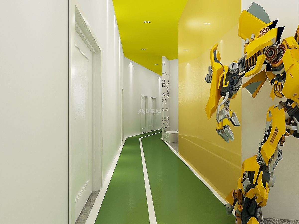 大黄蜂办公室之走廊装饰效果图