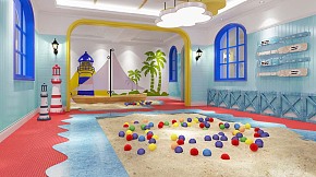 成都幼儿园玩乐区沙滩布置