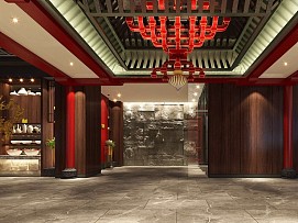 辣都麻府火鍋店走廊過道裝修設(shè)計效果圖