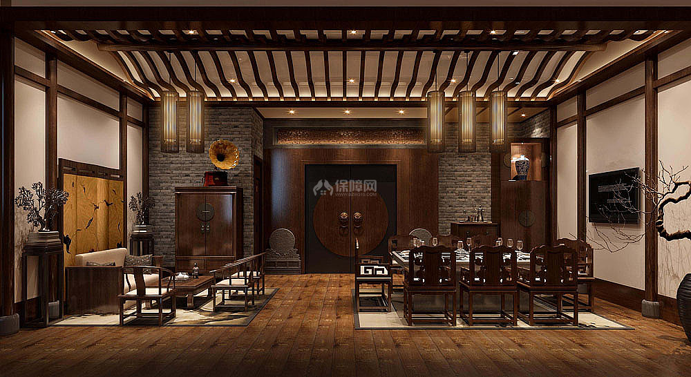 問(wèn)鼎中餐廳休閑區(qū)裝修設(shè)計(jì)效果