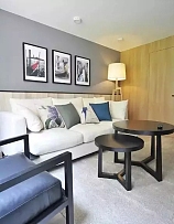 70㎡的小复式公寓客厅茶几沙发效果图