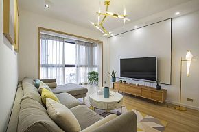 舒适减压北欧风两居客厅整体装饰效果图