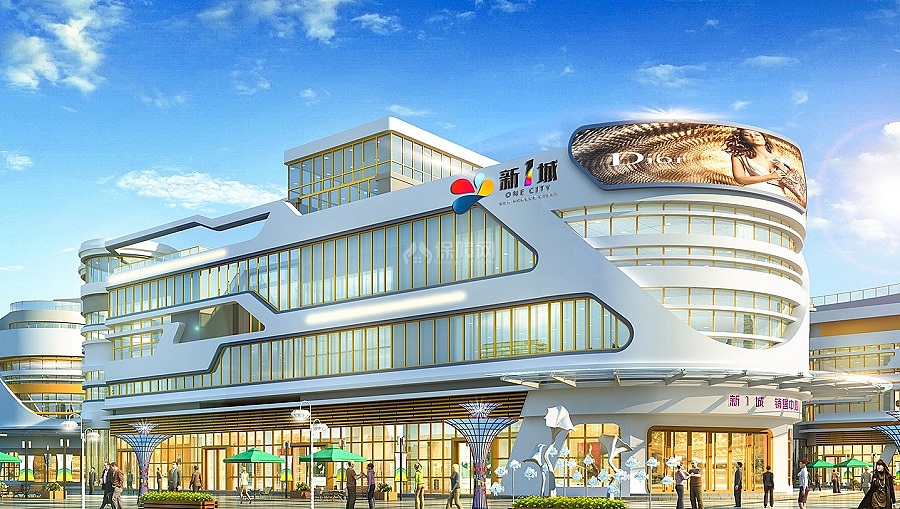 成都商业街购物中心大楼外观设计效果图