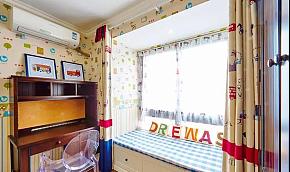 80㎡美式风格两居室儿童房窗台装修效果图