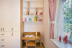 现代简约四居室儿童房书桌设计效果图