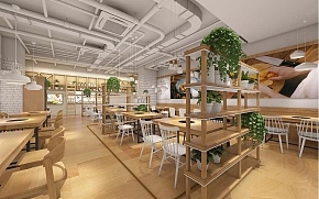 原木火锅店整体设计效果图