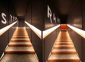 蒸汽犀牛上地店之楼梯装饰设计效果图