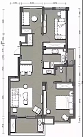 100平北欧风三居户型图