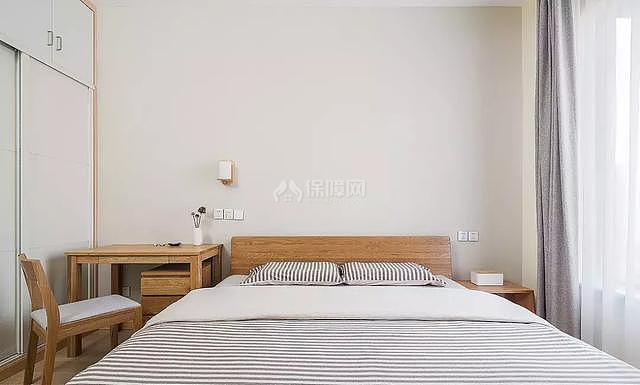 92㎡原木現(xiàn)代兩居之次臥軟裝裝飾效果圖