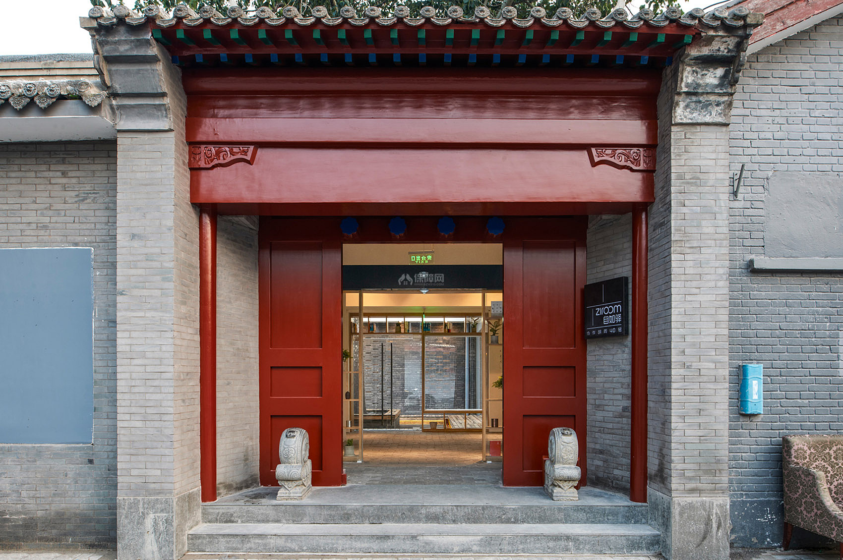 京協(xié)作胡同膠囊酒店之大門設(shè)計效果圖
