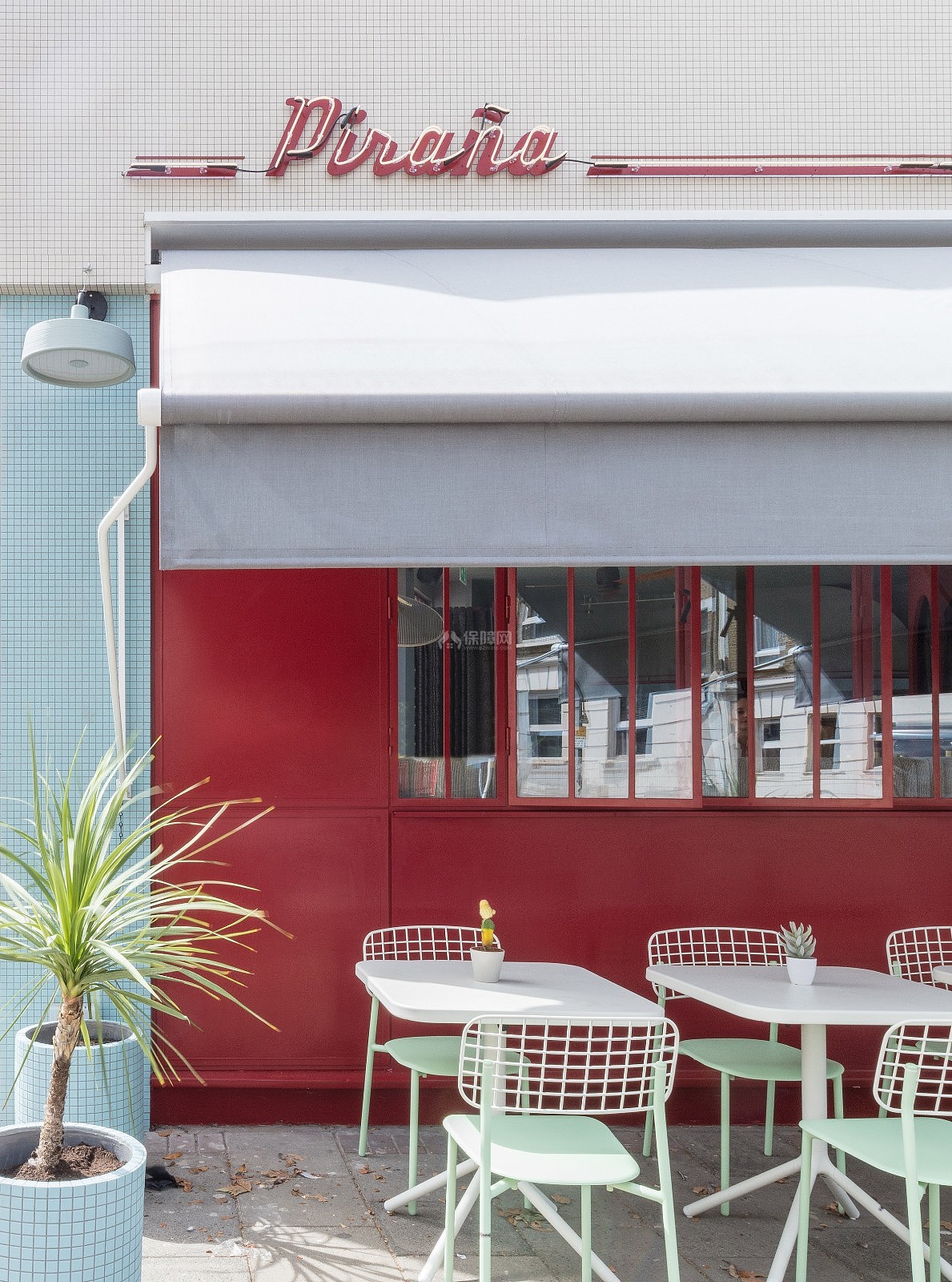 伦敦 piraa餐厅之室外座位布置效果图
