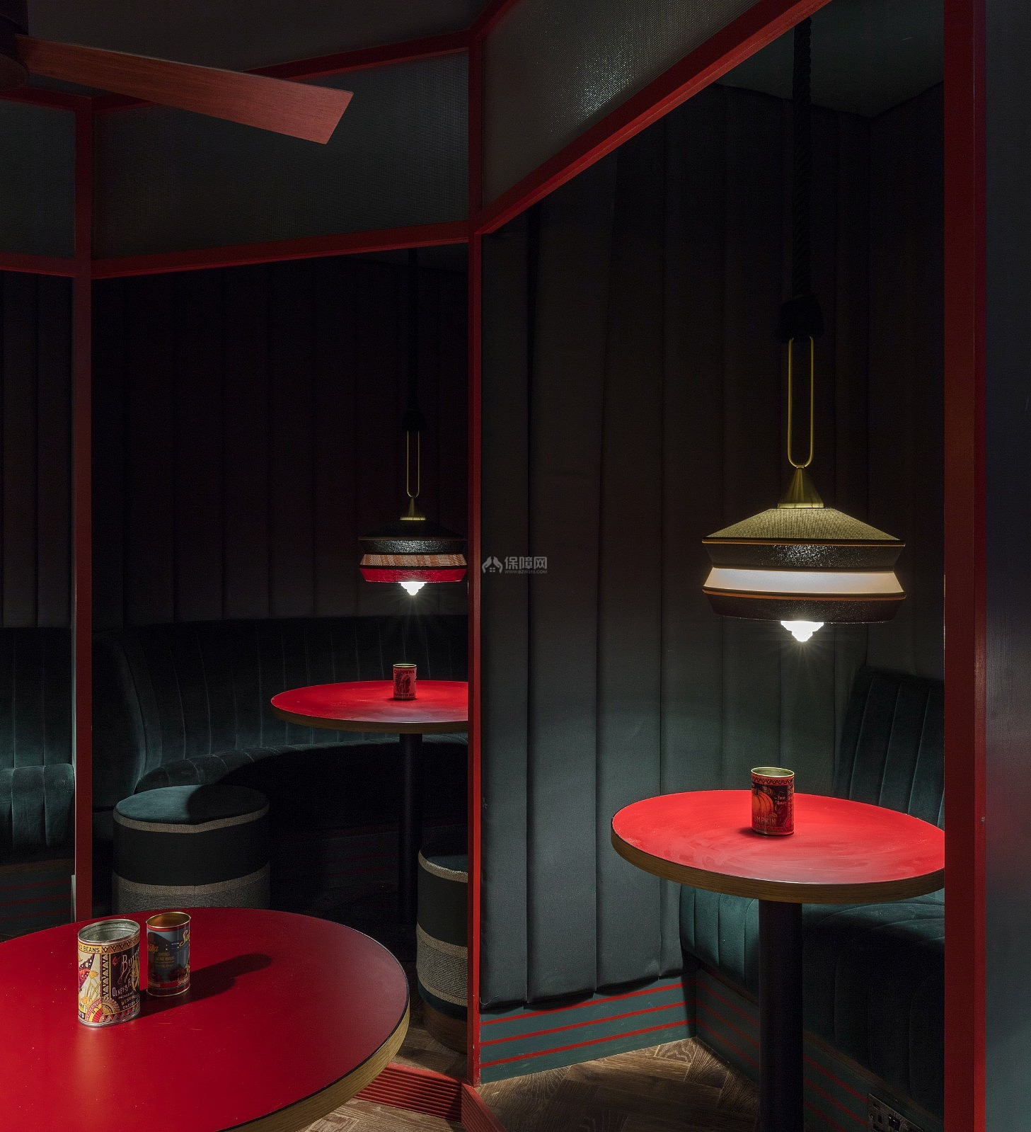 伦敦 piraa餐厅之座位灯光设计效果图