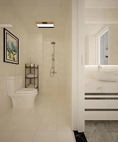 118㎡简约现代三居之卫生间装潢设计效果图
