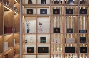 水之境茶舍之展示格柜设计效果图