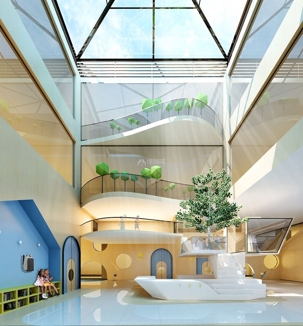 京师幼儿园之大厅整体设计效果图