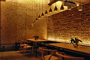 山咖啡馆之墙面红砖装饰效果图