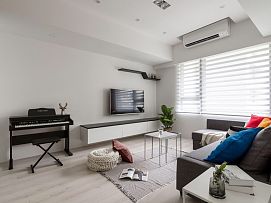 83㎡北歐現(xiàn)代三居之電視柜設(shè)計效果圖