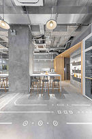 noc coffee港岛咖啡屋之吧台木墙隔断效果图