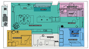 清新木质系亲子公寓之平面布局图