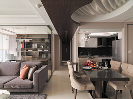 125平欧式三居之厨餐厅设计效果图