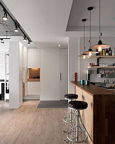 149平北欧工业风三居之厨房吧台设计效果图
