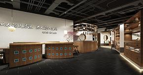亿鼎烩火锅店之服务台装饰效果图