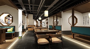 億鼎燴火鍋店之用餐大廳布置效果圖