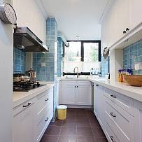 76平美式风复式两居厨房格局设计效果图