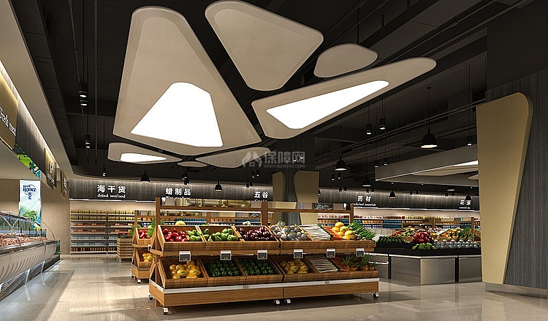 南充超市之食品用品區(qū)設(shè)計(jì)效果圖