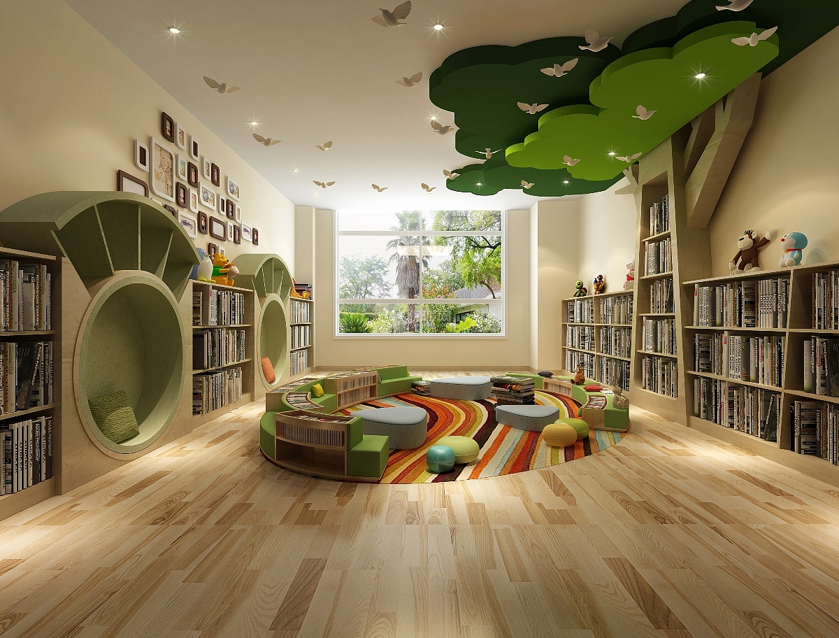 充满童趣的儿童房，为孩子营造一个幸福、快乐的童年|空间|家装设计|张美丽效果图 - 原创作品 - 站酷 (ZCOOL)