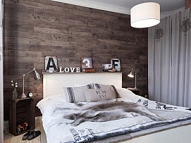灰色北欧女生公寓之卧室床品装饰效果图