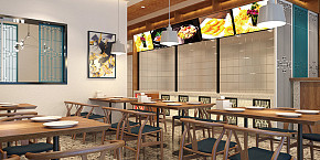 太原燜面館裝修效果圖案例