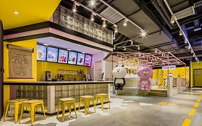 韓式風火鍋店之點餐廳設(shè)計效果圖