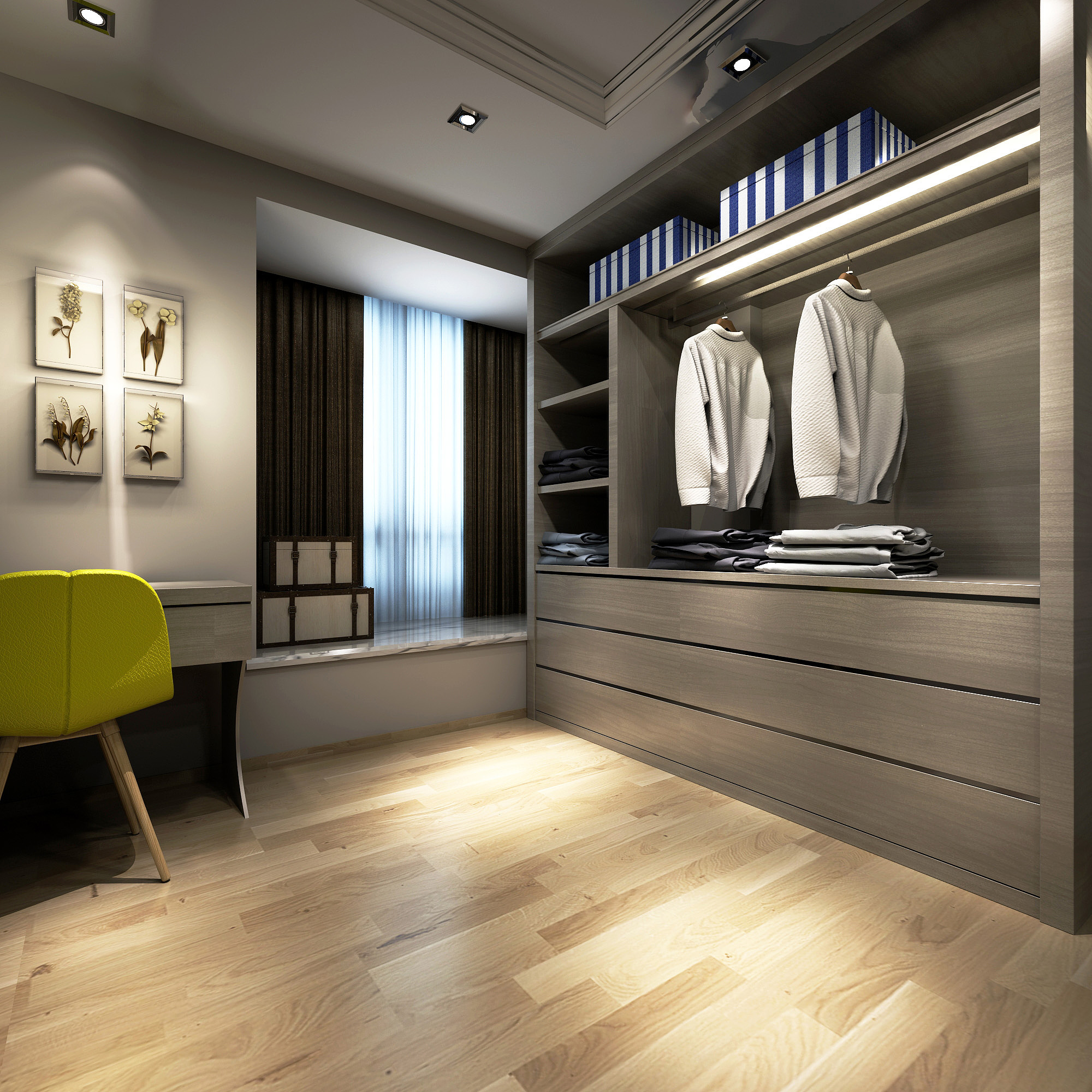 衣帽间效果图
