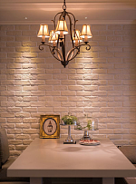 130平新古典三居之餐厅灯饰效果图