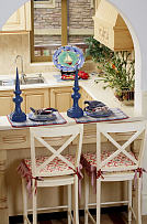 双珑原著地中海风格三居之厨房吧台设计效果图