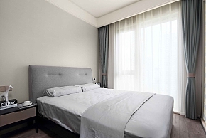 150平米现代简约三居之卧室软装装饰效果图
