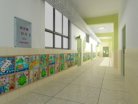 南充實(shí)驗(yàn)幼兒園之走廊墻面布置效果圖