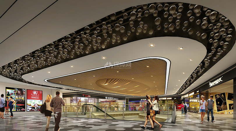贵港步步高购物中心之楼层吊顶设计效果图