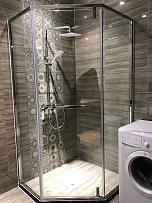 110平现代中式三居之淋浴房设计效果图