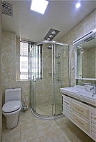 130平现代欧式三居之卫生间淋浴房设计效果图