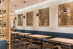 天怡兴手工水饺店之座位灯饰装饰效果图