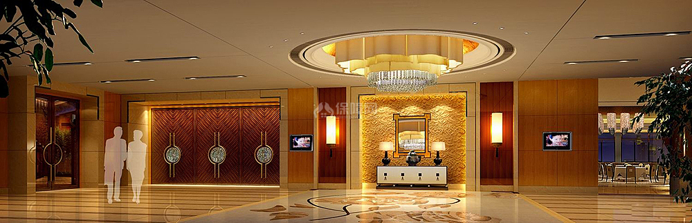 九洲国际酒店之大厅装修效果图