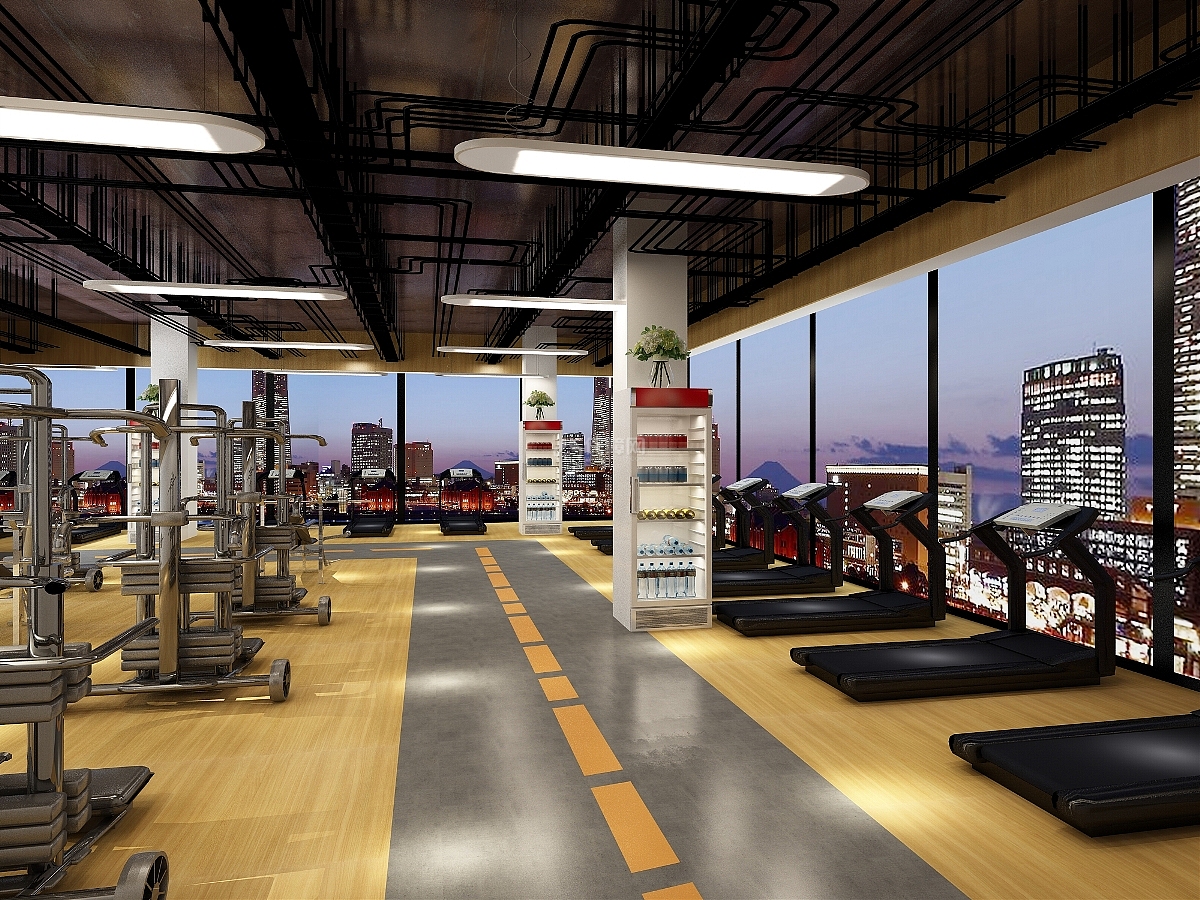 长沙3000㎡健身房装修设计效果图|空间|其他空间|东联商业设计 - 原创作品 - 站酷 (ZCOOL)