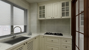 100平舒适简约三居之厨房橱柜设计效果图