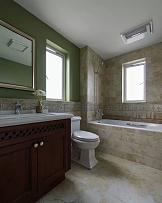 165㎡现代美式公寓之卫浴设计效果图