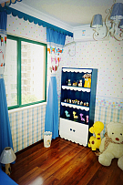 地中海风格三口之家之儿童房装饰柜效果图