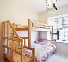 141平混搭北欧舒适四室之儿童房高低床效果图